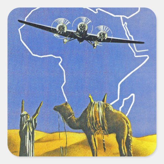 Sabena ~ Belgique Congo Vierkante Sticker (Voorkant)