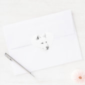 Saber A Siberian Husky Drawing Art Blue Eyes Hart Sticker (Envelop)
