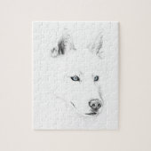 Saber A Siberian Husky Drawing Art Blue Eyes Legpuzzel (Verticaal)