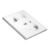 Saber A Siberian Husky Drawing Art Blue Eyes Notitieboek (Rechterzijde)