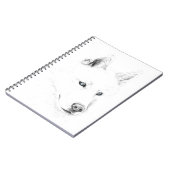 Saber A Siberian Husky Drawing Art Blue Eyes Notitieboek (Linkerzijde)