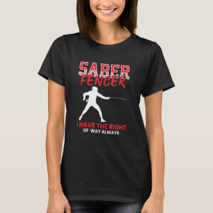 Saber Fencer - Omheining Coach Combat Sport Szwaar T-shirt