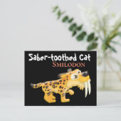 Saber-tandenkat Briefkaart (Staand voorkant)