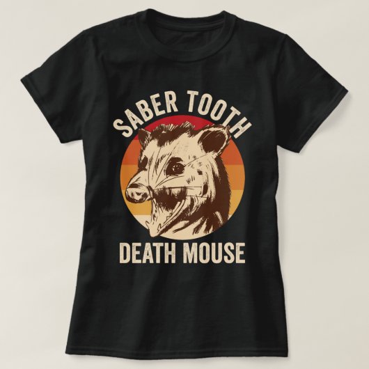 Saber Tooth Death Mouse T-shirt (Design voorkant)