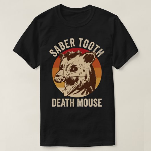 Saber Tooth Death Mouse T-shirt (Design voorkant)