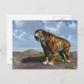 Saber Tooth Tiger Briefkaart (Voorkant / Achterkant)