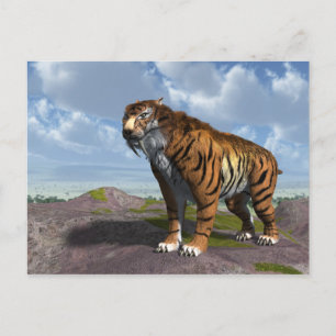 Saber Tooth Tiger Briefkaart