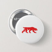 Saber Tooth Tiger Cat Silhouette Retro Ronde Button 5,7 Cm (Voorkant /achterkant)