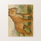 Saber-Tooth Tiger Natuurlijke geschiedenis Puzzel Legpuzzel (Verticaal)