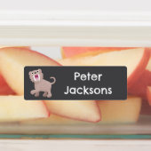 Saber Toothed Tiger Smilodon cartoon gepersonalise Labels (Aangebracht)