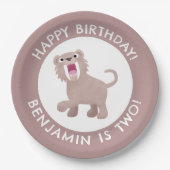 Saber Toothed Tiger Smilodon gepersonaliseerde ver Papieren Bordje (Voorkant)