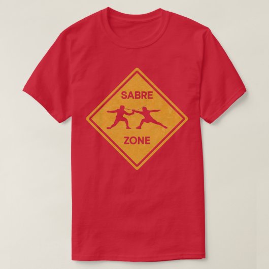 Saber Zone Saber Fencing Fencer T-shirt (Design voorkant)