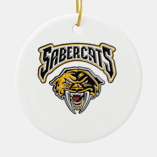 Sabercats Youth Football & Cheer Keramisch Ornament (Voorkant)