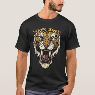 Sabertooth Tijger Gift  Art Retro Sabre Toot T-shirt