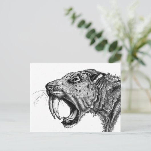 sabertoothPENCIL Briefkaart (Staand voorkant)