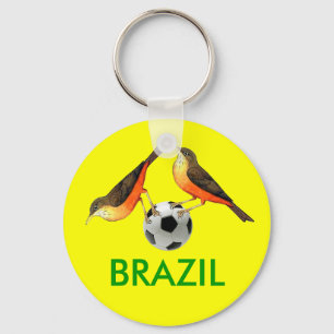 Sabia met bal Brasil futebol houdt van cadeautjes Sleutelhanger