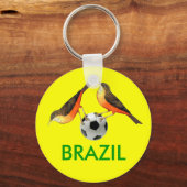 Sabia met bal Brasil futebol houdt van cadeautjes Sleutelhanger (Voorkant)