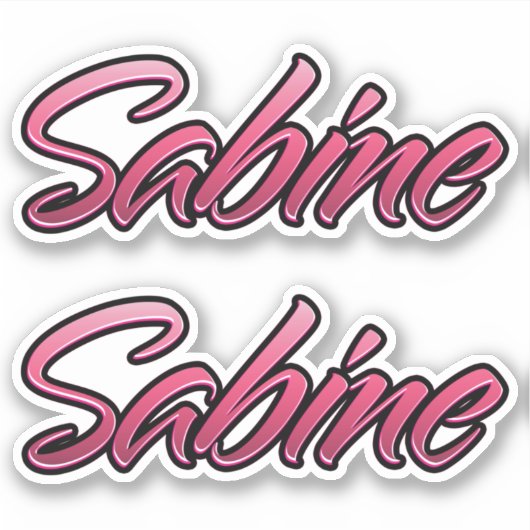 Sabine faded pink Aufkleber Sticker Stickerset (Voorkant)