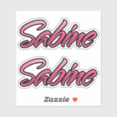 Sabine faded pink Aufkleber Sticker Stickerset (Vel)