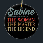 Sabine Name I  Beach I Personalized Sabine Keramisch Ornament<br><div class="desc">Sabine Name I  Beach I Personalized Sabine Gift. Perfect gift voor je vader,  moeder,  papa,  mannen,  vrouwen,  vriend en familieleden op de dag van de Thanksgiving,  kerstdag,  Moederdag,  vaderdag,  4 juli,  1776 Onafhankelijke dag,  Veteranendag,  Halloween Dag,  Patrick's Day</div>