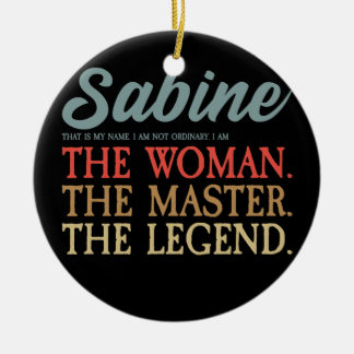 Sabine Name I Beach I Personalized Sabine Keramisch Ornament