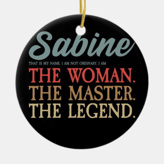 Sabine Name I Beach I Personalized Sabine Keramisch Ornament (Voorkant)