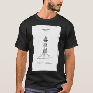 Sabine Pass Lighthouse Louisiana BD T-shirt