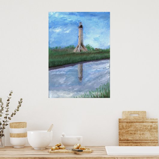 Sabine Pass Lighthouse, Louisiana Poster (Keuken)