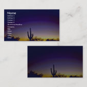 Sabino Canyon Arizona Sunset Visitekaartje (Voorkant / Achterkant)