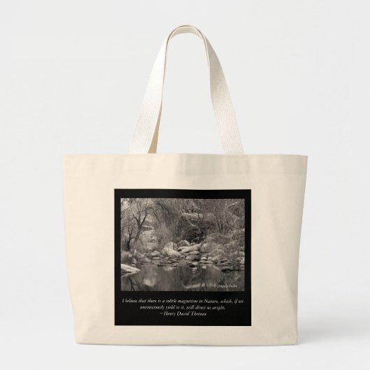 Sabino Canyon Creek - Thoreau quote Canvas tas (Voorkant)