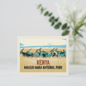 Sable antelope of Kenya, Nationaal Park Maasai Mar Briefkaart (Staand voorkant)