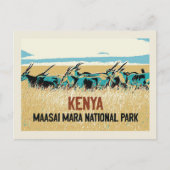 Sable antelope of Kenya, Nationaal Park Maasai Mar Briefkaart (Voorkant)