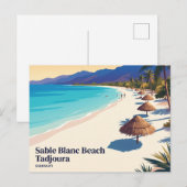 Sable Blanc-strand Djibouti Briefkaart (Voorkant / Achterkant)
