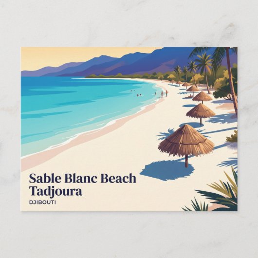 Sable Blanc-strand Djibouti Briefkaart (Voorkant)