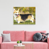 Sable Cardigan Welsh Corgi Dog Canvas Afdruk (Insitu (Woonkamer))