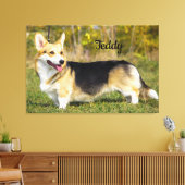 Sable Cardigan Welsh Corgi Dog Canvas Afdruk (Insitu (Woonkamer))