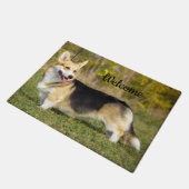Sable Cardigan Welsh Corgi Dog Deurmat (Schuin)