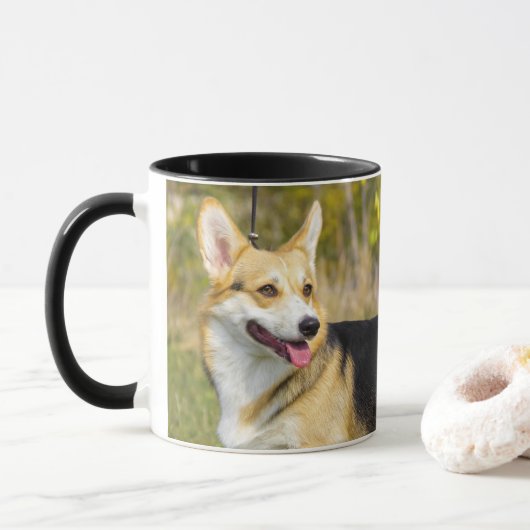 Sable Cardigan Welsh Corgi Dog Mok (Met donut)