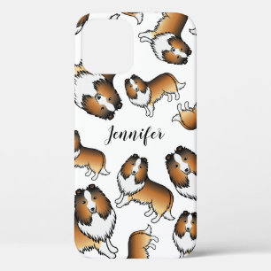 Sable Cartoon Sheltie Dog Pattern & Name Case-Mate iPhone Case