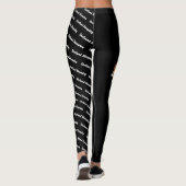 Sable Cartoon Sheltie & Hond Naam en Ras Leggings (Achterkant)