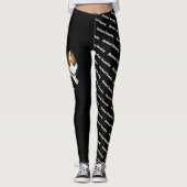 Sable Cartoon Sheltie & Hond Naam en Ras Leggings (Voorkant)