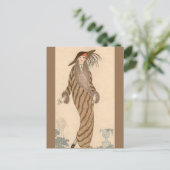 Sable Coat George Barbier Briefkaart (Staand voorkant)