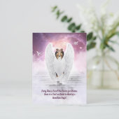 Sable Collie Angel, Dog Heaven - Pet Loss Sympathy Briefkaart (Staand voorkant)