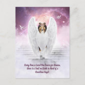 Sable Collie Angel, Dog Heaven - Pet Loss Sympathy Briefkaart (Voorkant)