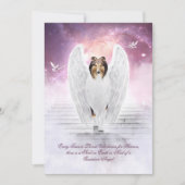 Sable Collie Angel Heaven - Pet Loss Sympathy Card (Voorkant)