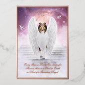 Sable Collie Angel - Pet Loss Sympathy Folie Kaart (Voorkant)