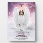 Sable Collie Engel in de Hemel - Gedenkfoto huisdi Fotoplaat (voorkant)