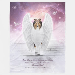 Sable Collie Guardian Angel, Stairs to Heaven - Fleece Deken