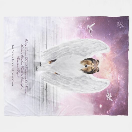 Sable Collie Guardian Angel, Stairs to Heaven - Fleece Deken (Voorkant (Horizontaal))