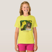 Sable Collie Yellow Primrose Dog Art  T-shirt (Voorkant volledig)